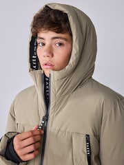 Daş - Baker by Ted Baker Shower Resistant Longline Padded Coat - 17şəkildən 5 şəkil