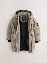 Daş - Baker by Ted Baker Shower Resistant Longline Padded Coat - 17şəkildən 9 şəkil