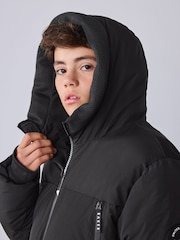 Qara İdman Fermuar - Baker by Ted Baker Shower Resistant Longline Padded Coat - 19şəkildən 3 şəkil