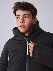 Qara İdman Fermuar - Baker by Ted Baker Shower Resistant Longline Padded Coat - 19şəkildən 4 şəkil