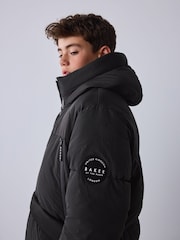 Qara İdman Fermuar - Baker by Ted Baker Shower Resistant Longline Padded Coat - 19şəkildən 5 şəkil