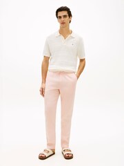 Tommy Hilfiger Pink Harlem Tapered Leg Linen Blend Chinos - Image 2 of 5