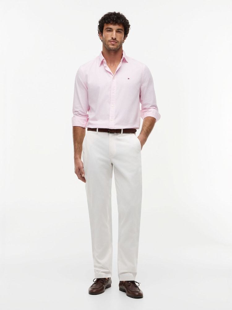 Tommy Hilfiger Cream Denton Straight Leg Twill Chinos - Image 2 of 5 Tommy Hilfiger Cream Denton Straight Leg Twill Chinos - Image 2 of 5