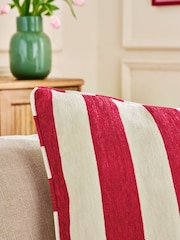 Red 59 x 59cm Chenille Stripe Cushion - Image 3 of 5