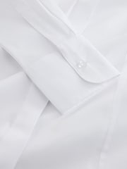 White Fuller Bust Fitted Stretch Essential Long Sleeve Shirt - Image 6 of 7