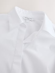 White Fuller Bust Fitted Stretch Essential Long Sleeve Shirt - Image 7 of 7