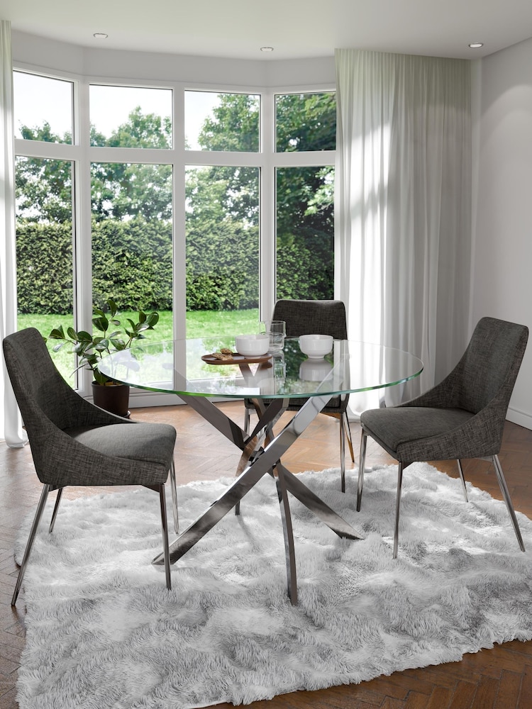 Centrepiece Silver Cluster Medium Circular Dining Table - Image 1 of 4