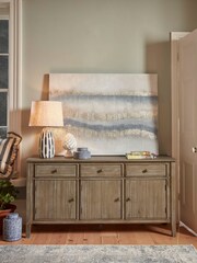 Cox & Cox Brown Camille Sideboard Limewashed - Image 1 of 4