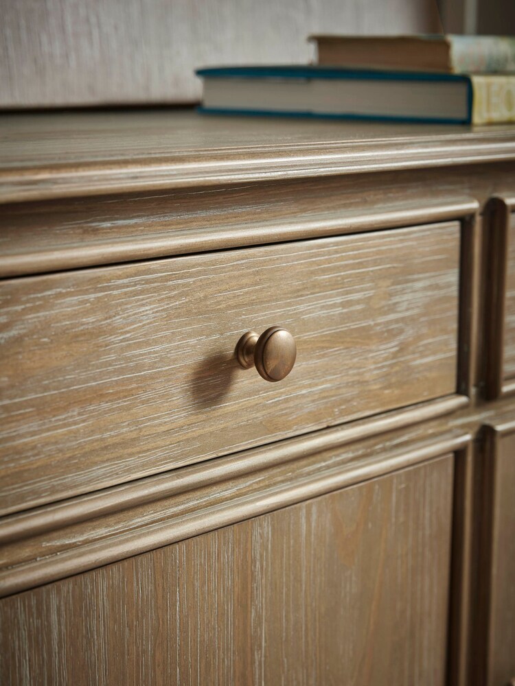 Cox & Cox Brown Camille Sideboard Limewashed - Image 2 of 4 Cox & Cox Brown Camille Sideboard Limewashed - Image 2 of 4