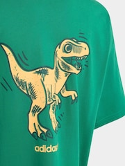 adidas Originals Green Dinosaur Back Graphic T-Shirt - Image 4 of 5