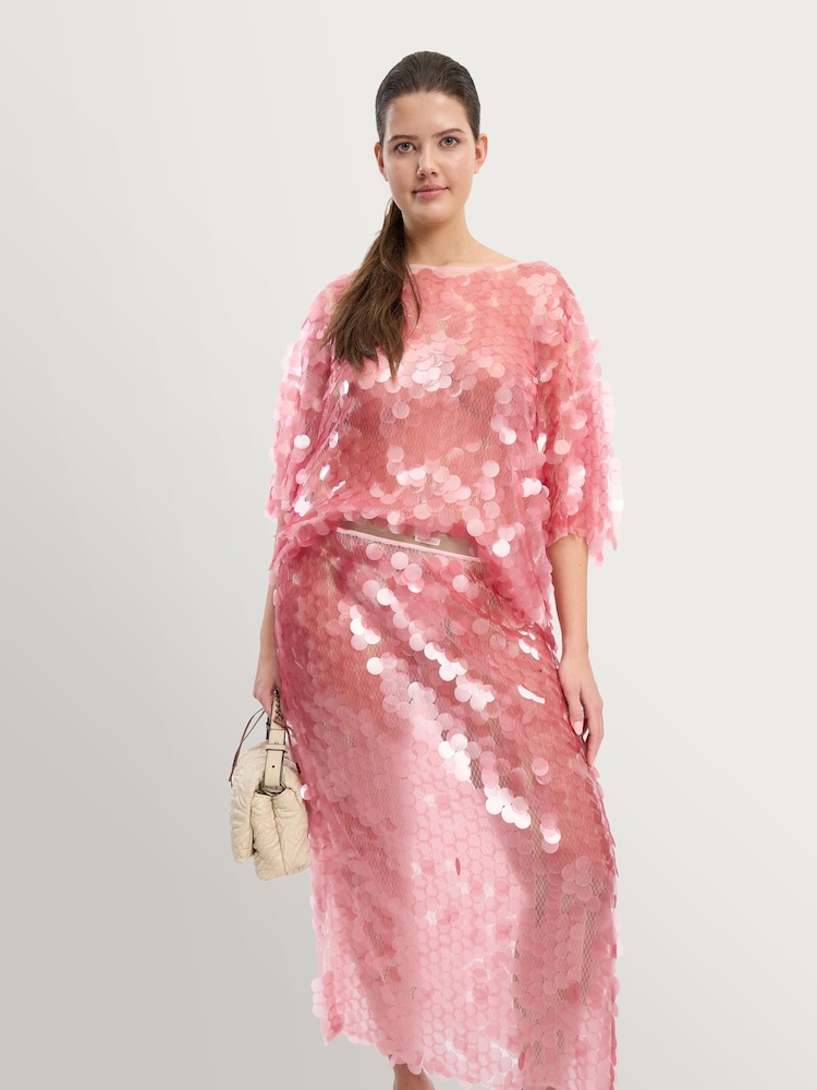 Munthe Pink Belmira Sequin Top - Image 1 of 3