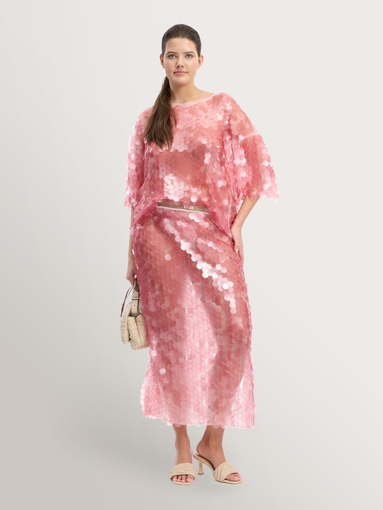 Munthe Pink Belmira Sequin Top - Image 2 of 3