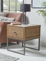Cox & Cox Brown Lima Side Table - Image 1 of 5