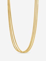 Jon Richard Gold Tone Waterproof Multirow Snake Chain Necklace - Image 1 of 2
