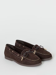 Simply Be Brown Extra Wide Fit Boat Shoes - Image 2 of 4