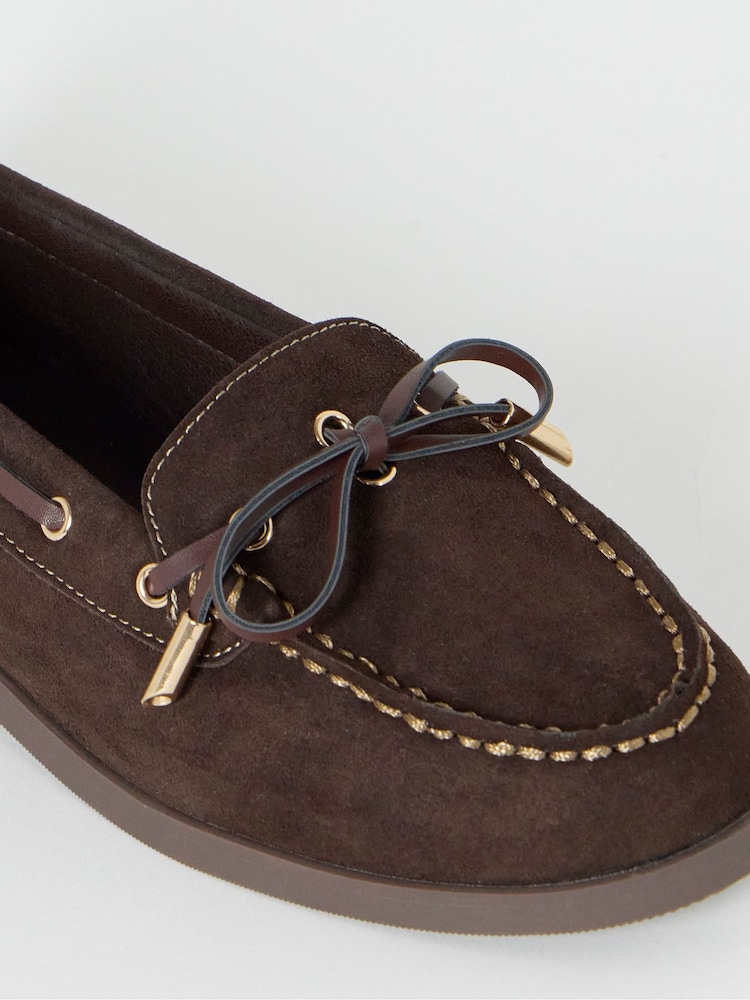 Simply Be Brown Extra Wide Fit Boat Shoes - Image 4 of 4 Simply Be Brown Extra Wide Fit Boat Shoes - Image 4 of 4