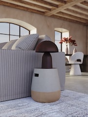 Abigail Ahern Gold  Grey Ombr Taiko Side Table - Image 1 of 3