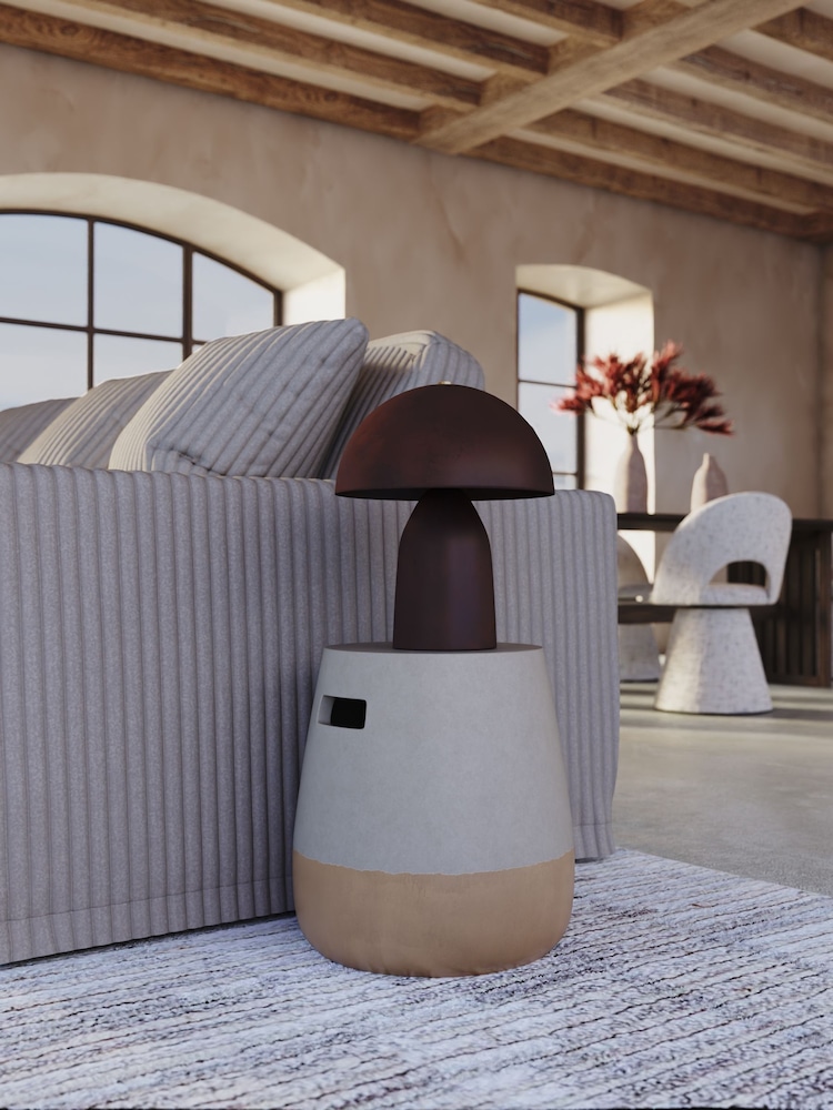 Abigail Ahern Gold  Grey Ombr Taiko Side Table - Image 1 of 3