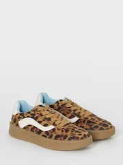 Simply Be Leopard Extra Wide Fit Chunky Retro Trainers - Image 2 of 4