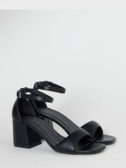 Simply Be Black Ground Wide Fit Barely There Heeled Sandals - Image 2 of 4