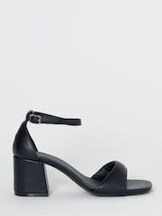 Simply Be Black Ground Wide Fit Barely There Heeled Sandals - Image 3 of 4