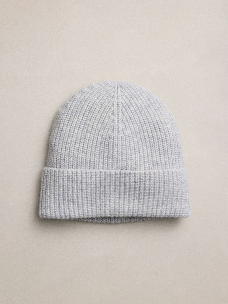 Grey N.Premium Cashmere Beanie Hat - Image 1 of 3
