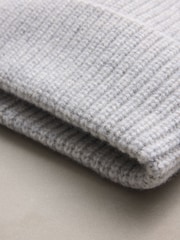 Grey N.Premium Cashmere Beanie Hat - Image 2 of 3