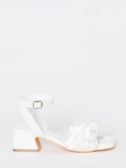 Simply Be White Side Bow Low Block Heels - Image 3 of 4