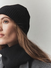 Black N.Premium Cashmere Beanie Hat - Image 3 of 3