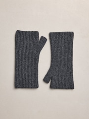 Charcoal Grey N.Premium Cashmere Handwarmer Gloves - Image 2 of 3