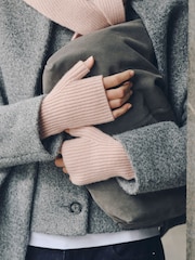 ורוד - N. Premium Cashmere Blend Handwarmer Gloves - תמונה 2 מתוך 6