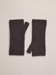 Chocolate Brown N.Premium Cashmere Handwarmer Gloves - Image 1 of 3