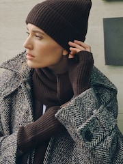 Čokoládově hnědá - Rukavice N.Premium z kašmíru Handwarmer - Obrázek 4 z 7