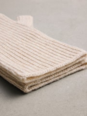 Oatmeal - N. Premium Cashmere Blend Handwarmer Gloves - 7এর মধ্যে 7 ছবি