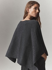 Charcoal Grey N.Premium Cashmere Cape Top - Image 4 of 9