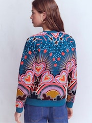 Boden Blue Rosa Printed Sweatshirt - Image 3 of 5