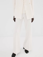 Mango Yellow Suit Style Flared High Waist Trousers - Image 1 of 4