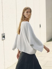 Grey N.Premium Cashmere Cape Top - Image 1 of 5