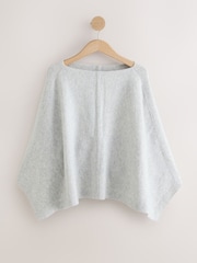 ধূসর - N. Premium Cashmere Cape Top - 8এর মধ্যে 6 ছবি