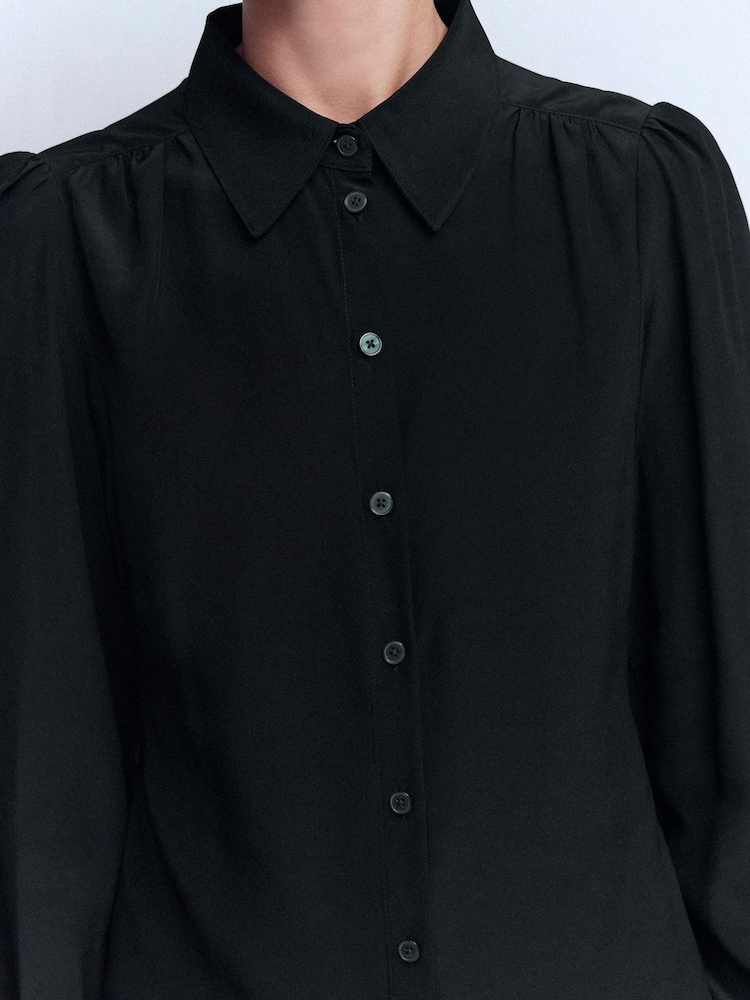 Boden Black Sara Silk Shirt - Image 2 of 5