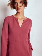Boden Red Colette Ottoman Shift Dress - Image 2 of 5