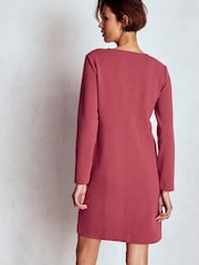 Boden Red Colette Ottoman Shift Dress - Image 3 of 5
