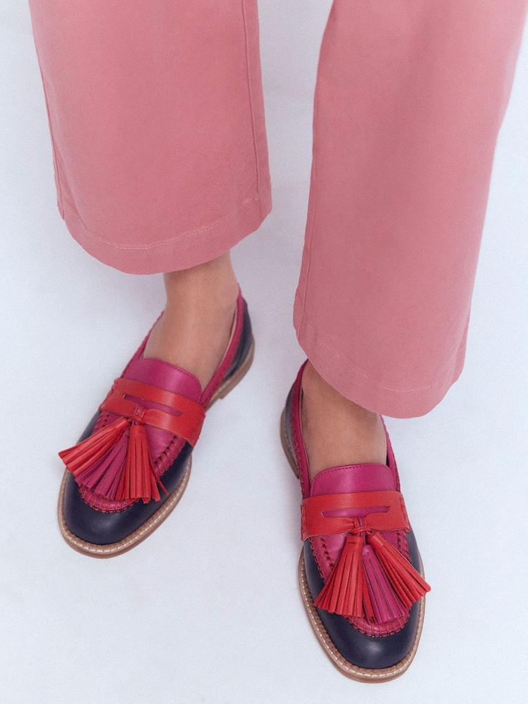 Boden Pink Nya Penny Loafers - Image 1 of 8