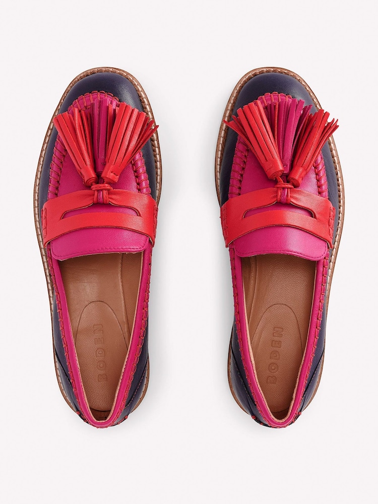 Boden Pink Nya Penny Loafers - Image 8 of 8
