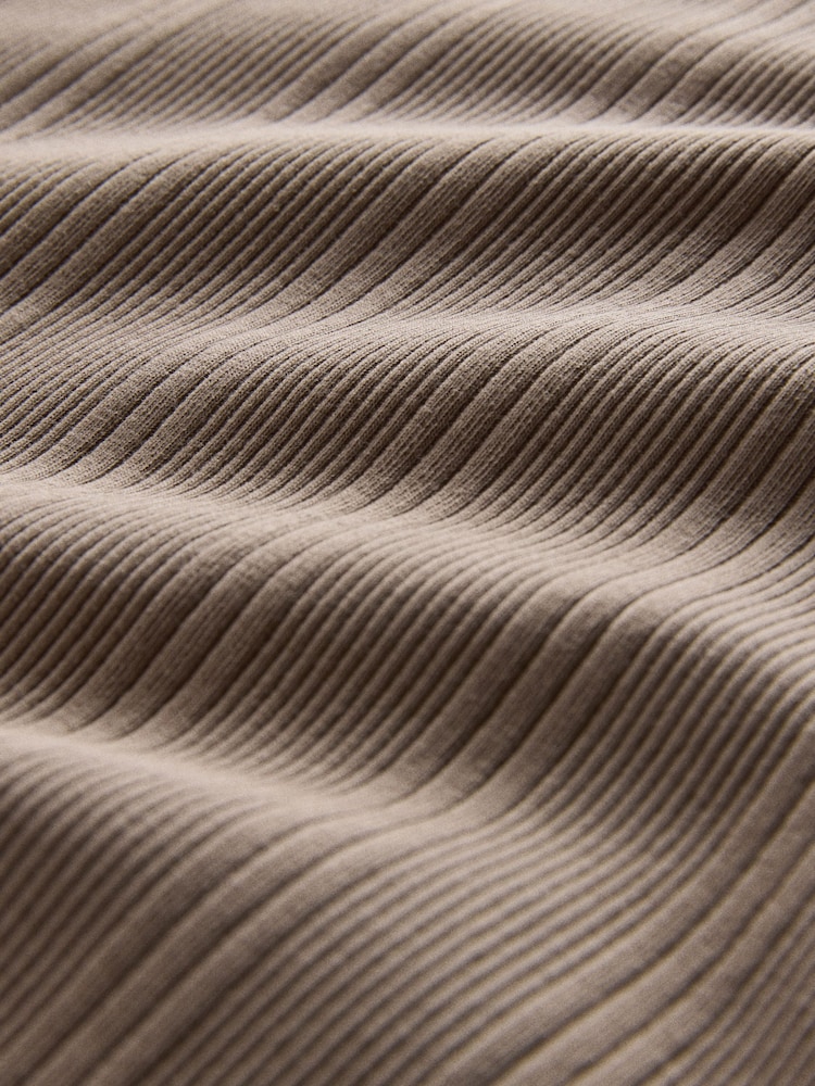 The Set 3 Pack Sweetheart Ribbed Cap Sleeve Tops Brown/Pale Green/Light Pink - Image 6 of 6