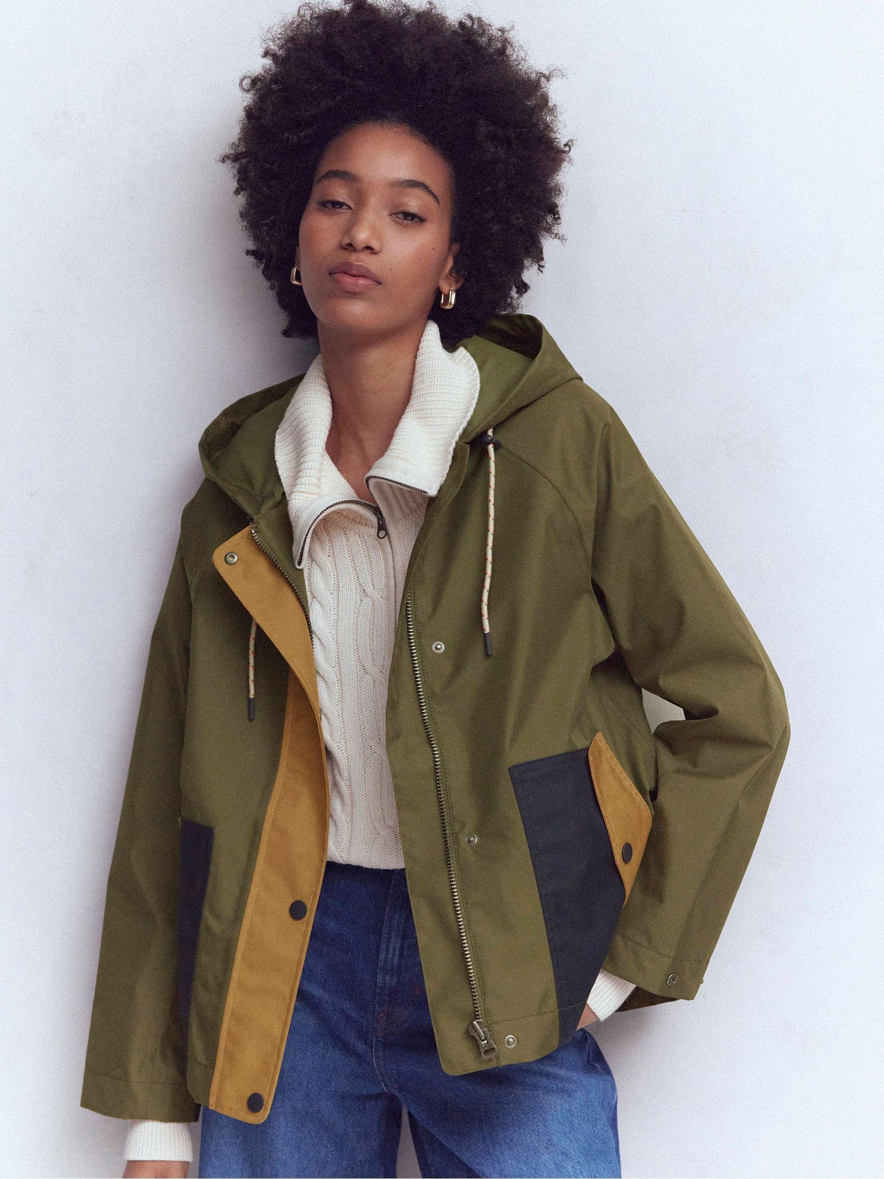HOLIDAY フード付きカーキ ナイロンジャケット Buy Khaki Green Quilted Cord Collar Jacket from Next USA