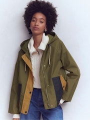 Boden Green Lightweight Rain Jacket - Image 1 of 7