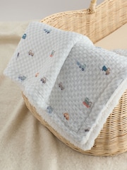 Checkerboard Cars Muslin Baby Fleece Blanket - Image 2 of 5