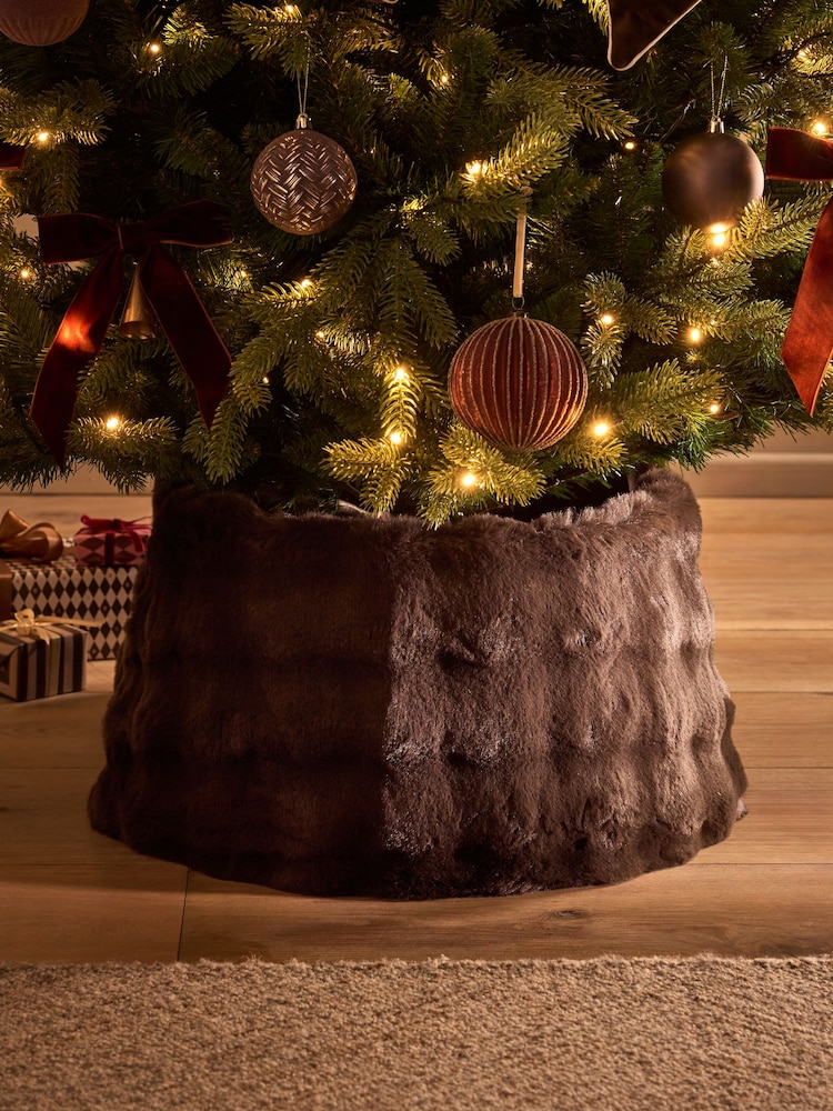 Faux Fur Textured Tree Skirt - Εικόνα 1 του 3