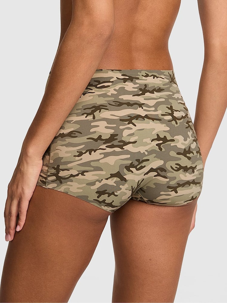 Victoria's Secret PINK Faded Camo Green Short No Show Knickers - Image 2 of 2